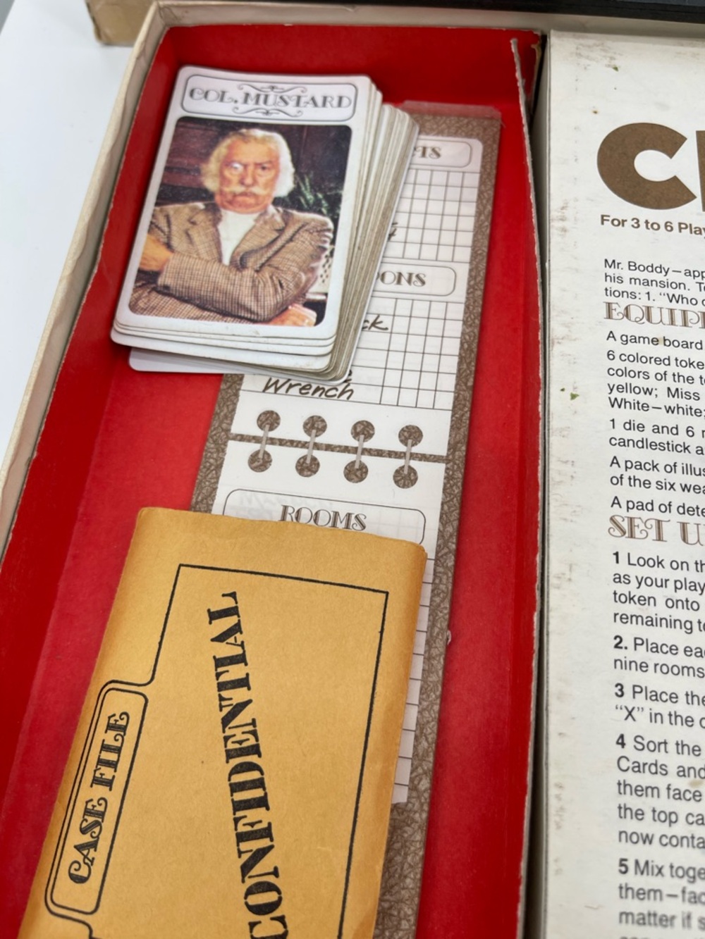 1972 Vintage Clue Parker Brothers - Picture 6 of 8